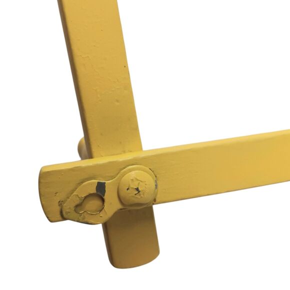 VTG Yellow Wooden Expandable Wall Rack 10 Peg 24" x 10"  Cottagecore Farmhouse - Picture 10 of 14